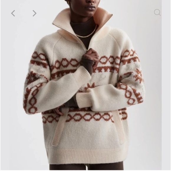 Varley Cai Fairisle Half Zip  Whitecap Size S NWT - Picture 7 of 13